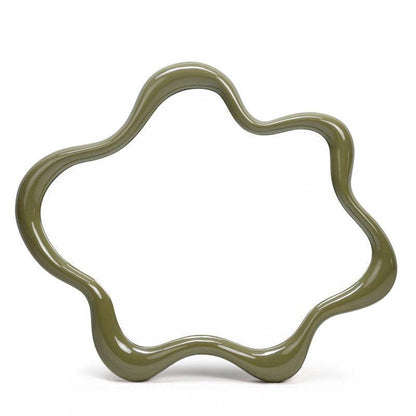 Specchio IZZY sospeso, forma irregolare, verde chiaro