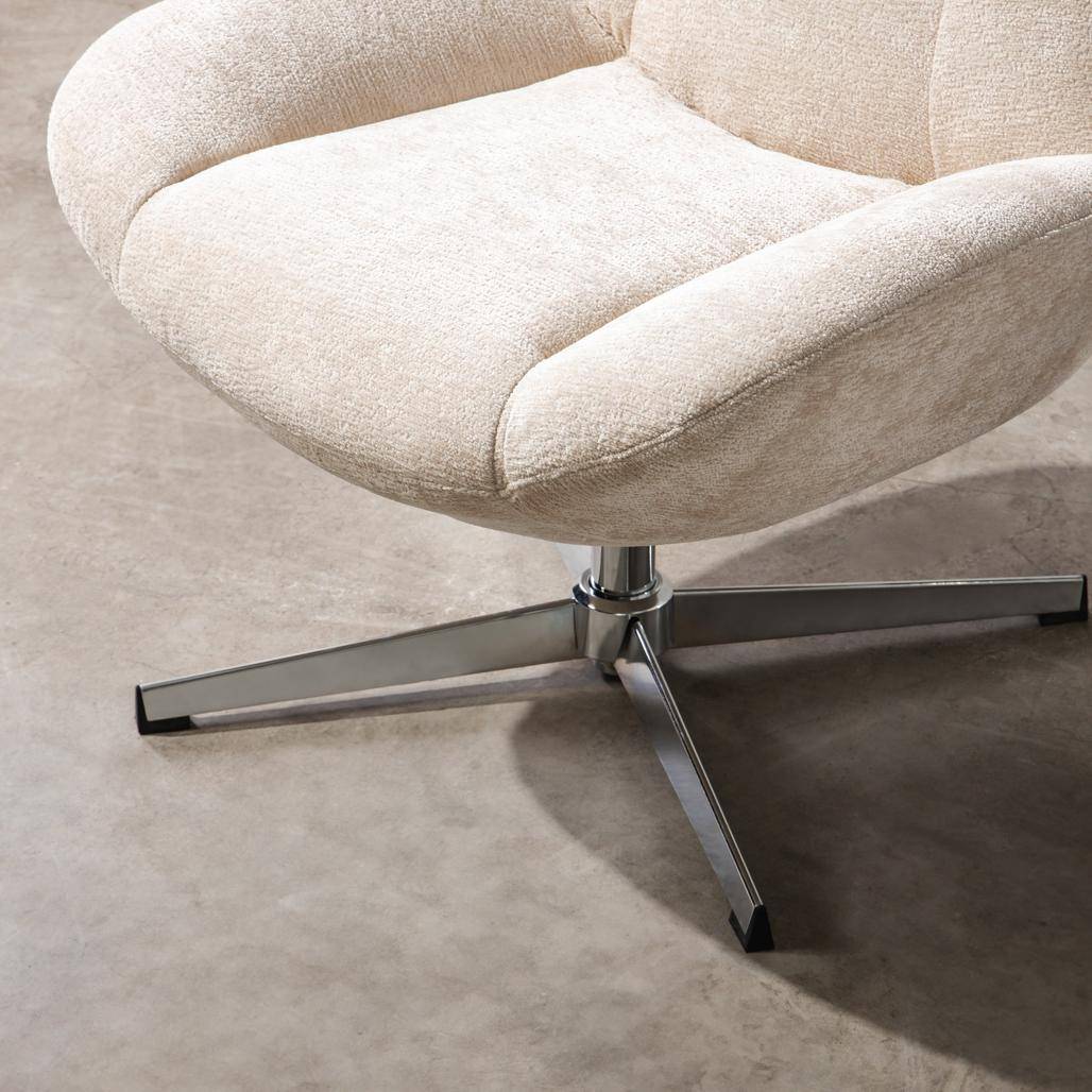 Poltrona girevole RENO, beige