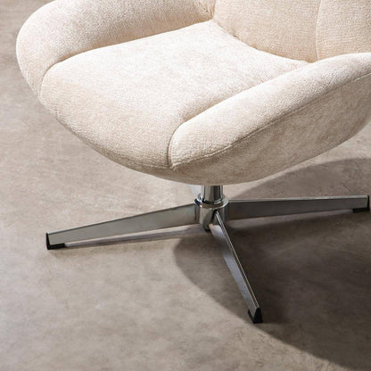 Poltrona girevole RENO, beige