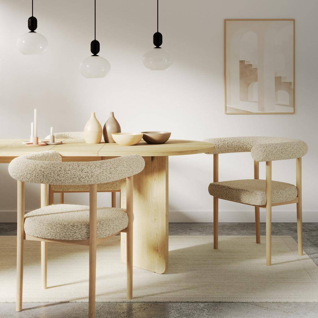 Tavolo allungabile MADERICK ovale, Rovere Cremona Torro