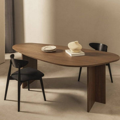 Tavolo ZEV 200 cm piano irregolare, noce Lincoln