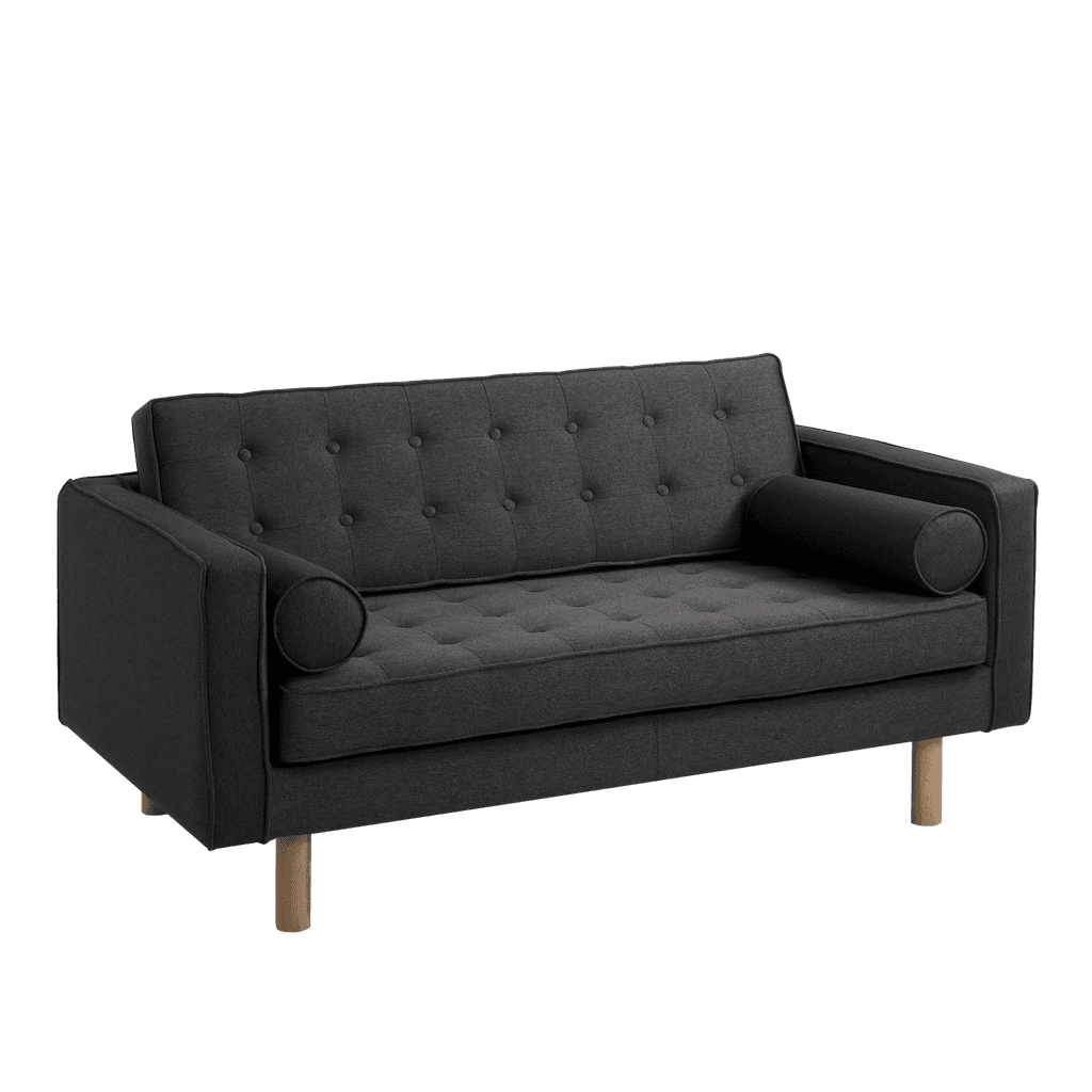 Schlafsofa 2-Sitzer TOPIC WOOD Anthrazit Natur