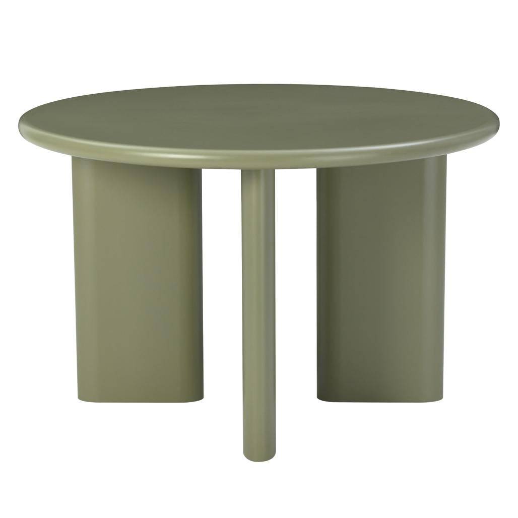 Tavolo da Pranzo MOLIQ 120 cm, Rotondo, Verde Oliva