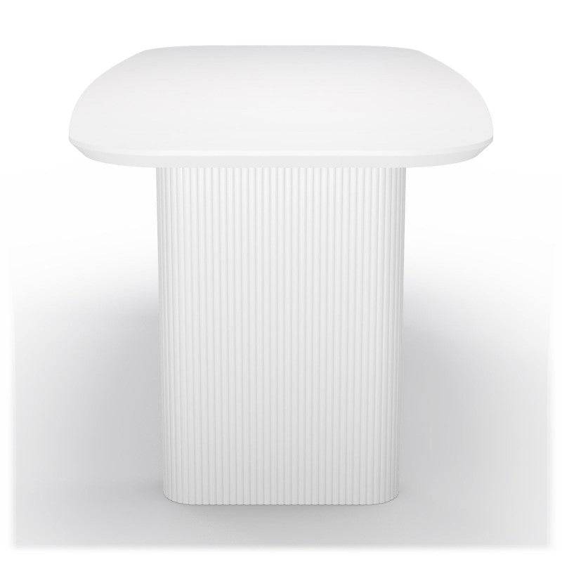 Tavolo da pranzo ESILLA bianco con lamelle