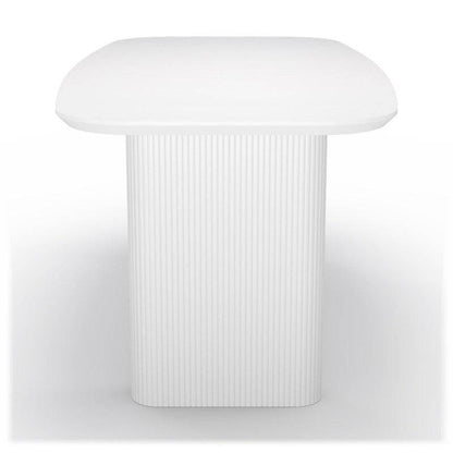 Tavolo da pranzo ESILLA bianco con lamelle