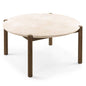 Esstisch MOCHA 150 cm, rund, Mokka-Eiche/Marmor
