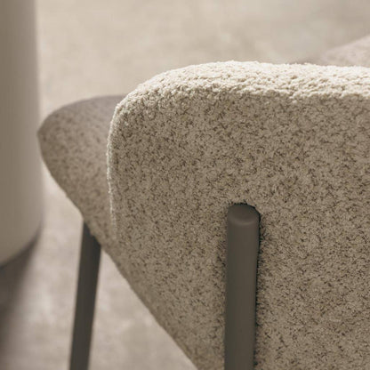 Polsterstuhl SUKRA, Beige, Bouclé
