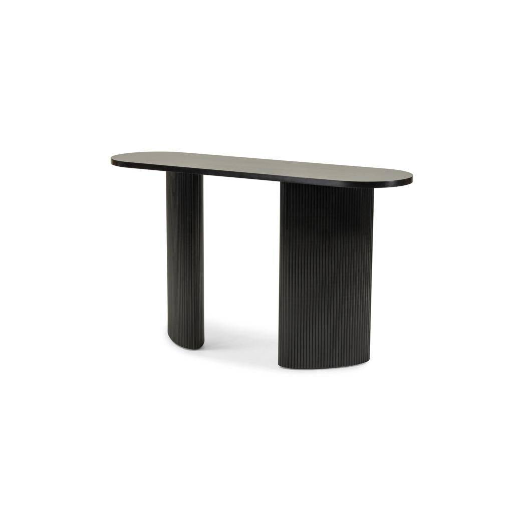 Scrivania/Console 140 cm ALREQUIN, nero, con listelli