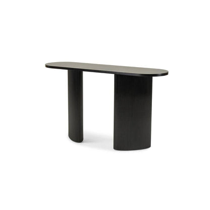 Scrivania/Console 140 cm ALREQUIN, nero, con listelli