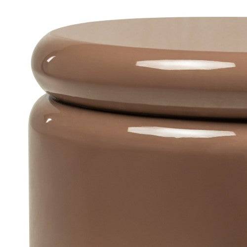 Tavolino Laterale UEL 40 cm Marrone Chiaro Lucido