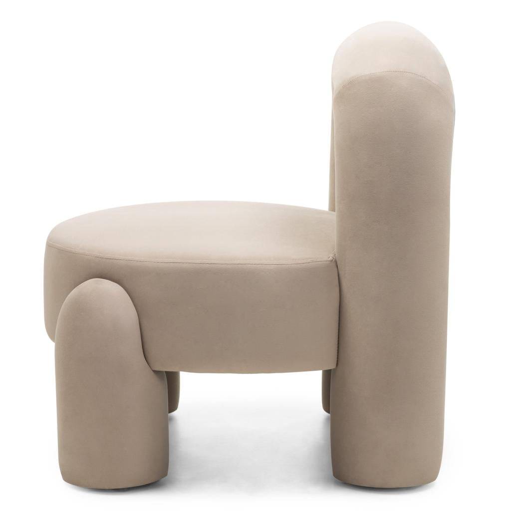 Loungesessel LUCCA hellbeige Samt