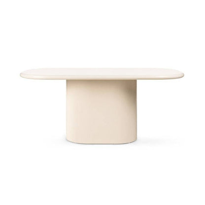 MOMAS Tavolo da pranzo 180 cm beige chiaro lucido
