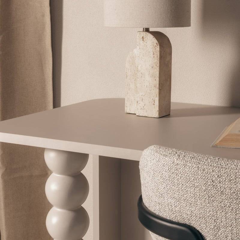 ORELIA cashmere desk with decorative leg