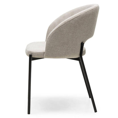 Sedia MORES beige con gambe nere