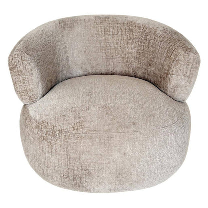 Poltrona girevole CORNEL, forme arrotondate, beige