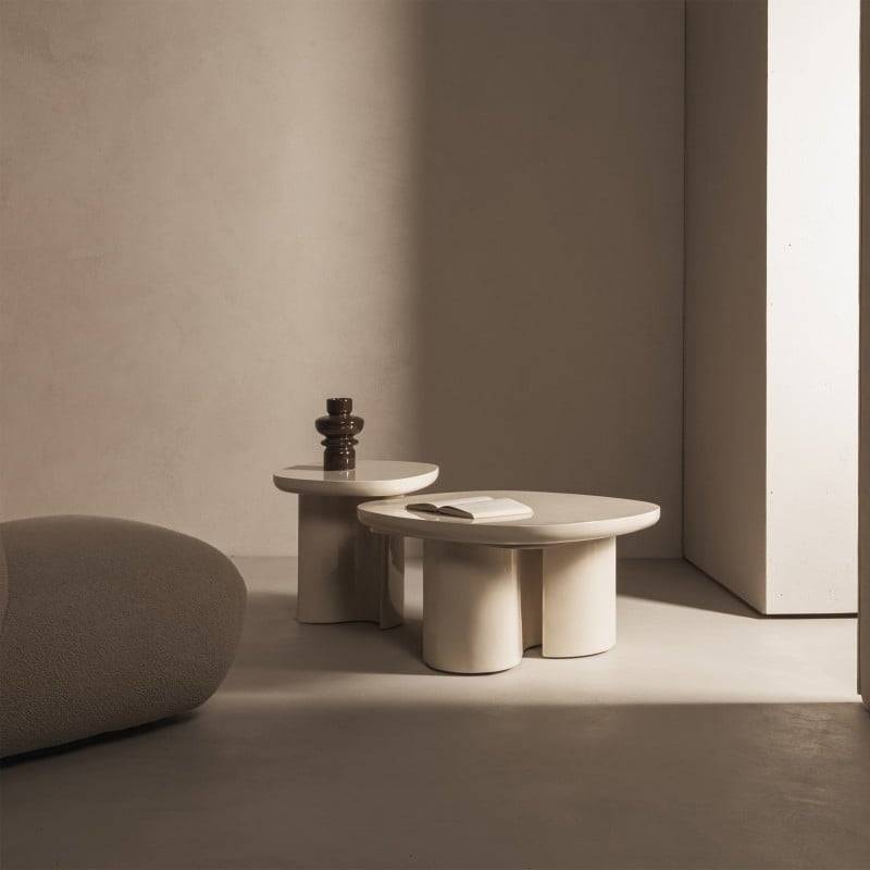 Tavolino laterale PUREL 50 cm, beige chiaro
