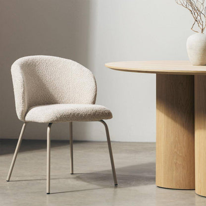 Sedia da pranzo LUEUR, beige, gambe beige