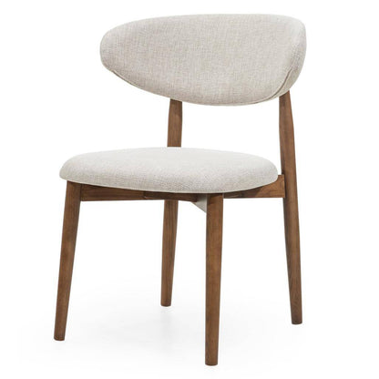Sedia da Pranzo MIRALI Beige e Marrone