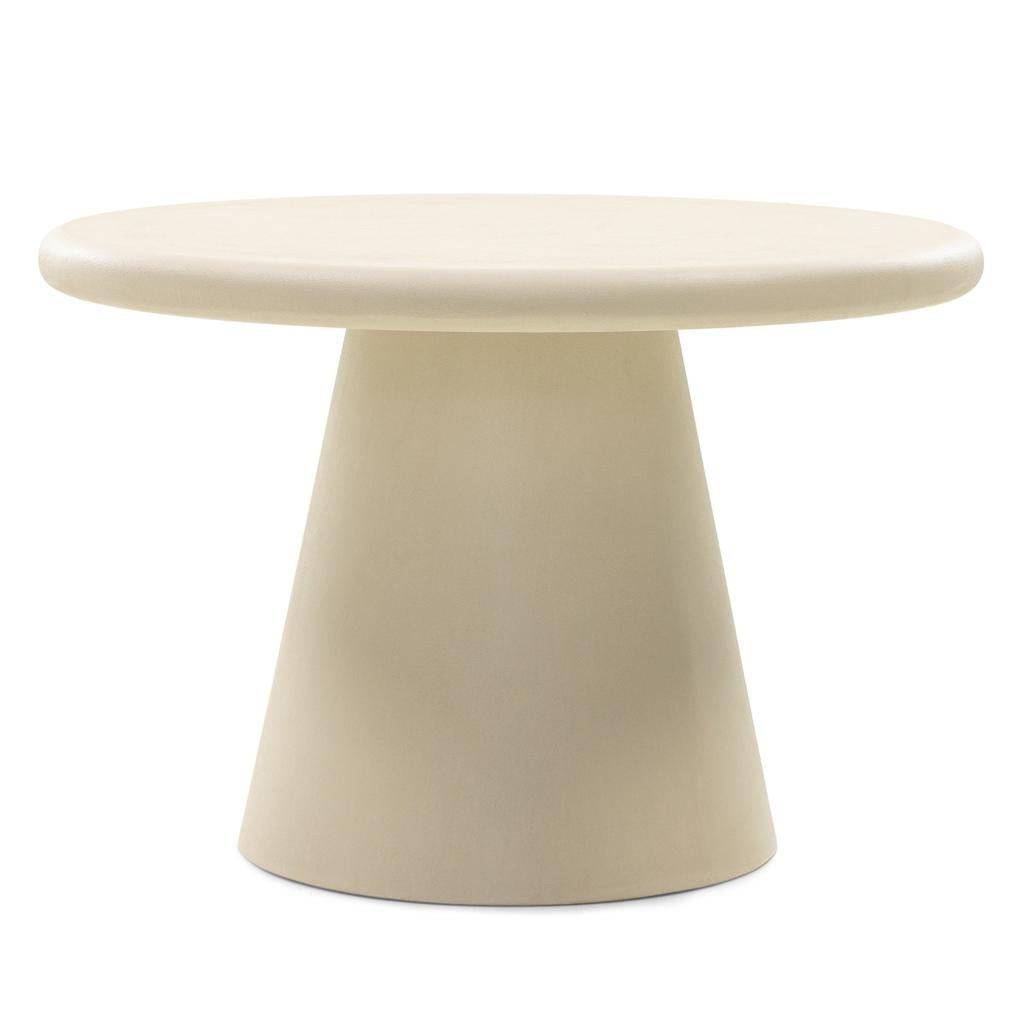 Tavolino da caffè MESTRE 60 cm, rotondo, beige, microcemento