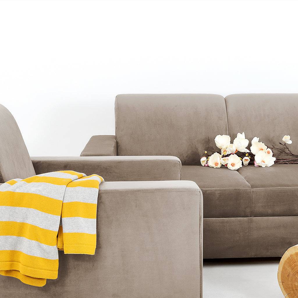 Divano letto STABLE 3 posti - beige, naturale