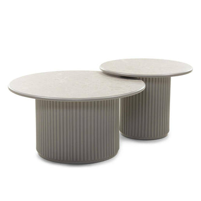 Couchtisch ASTI 60 cm, grau, Marmoroptik