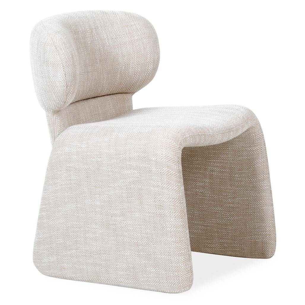 Poltrona rivestita BIZZA, beige