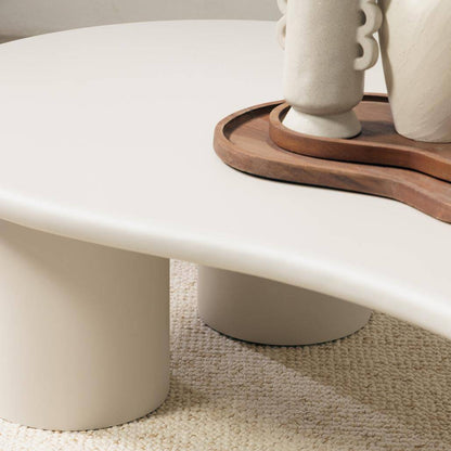 Couchtisch NUBE grau-beige abgerundete Formen