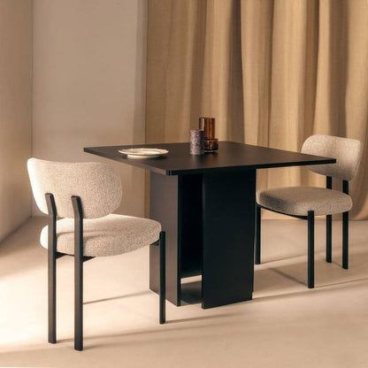 Esstisch ASPER 100 cm, quadratisch, schwarz