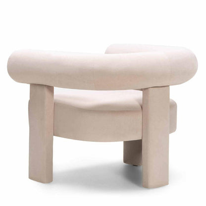 Poltrona ATYPIQUE, beige chiaro, velluto