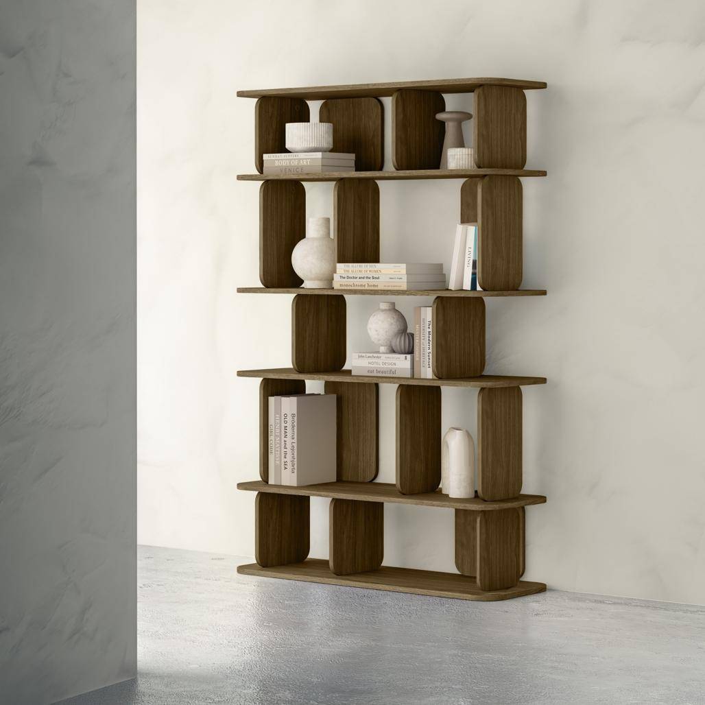 Scaffale alto arrotondato SALA, marrone espresso