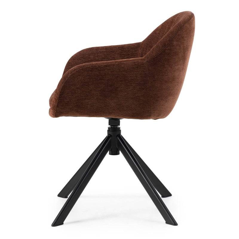 Poltrona Girevole AIRO - Marrone e Rosso