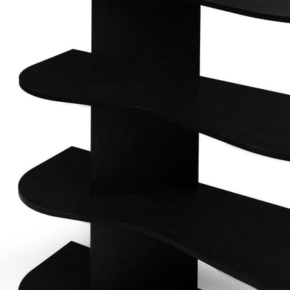Scaffale Basso RHIO Nero con Onda