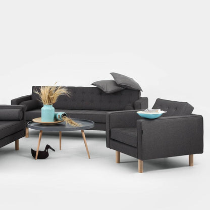 Schlafsofa TOPIC WOOD, Carbon, Naturholz