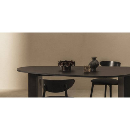 Tisch ZEV 200 cm unregelmäßige Platte, schwarz Holzgestell