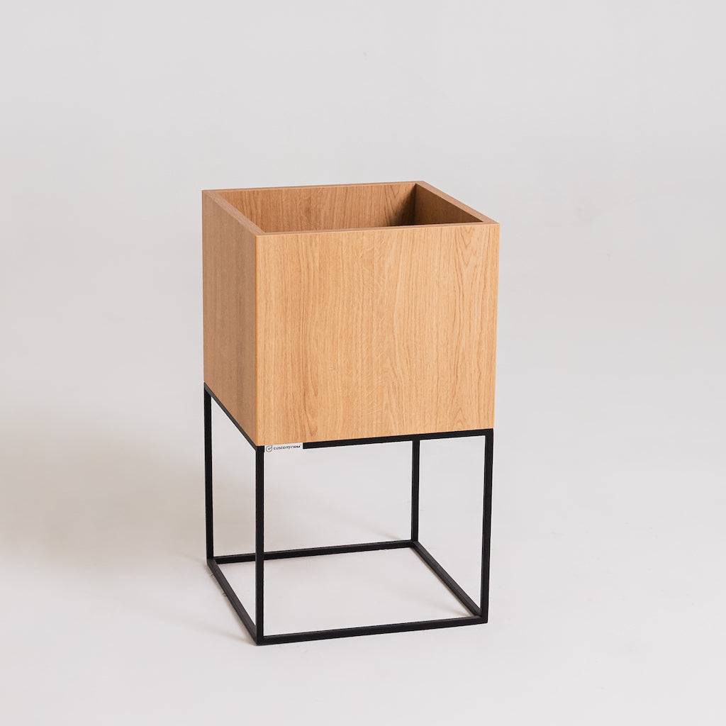 Vaso Flowerpot PALMUS METAL 60x35x35 - Naturale e Nero