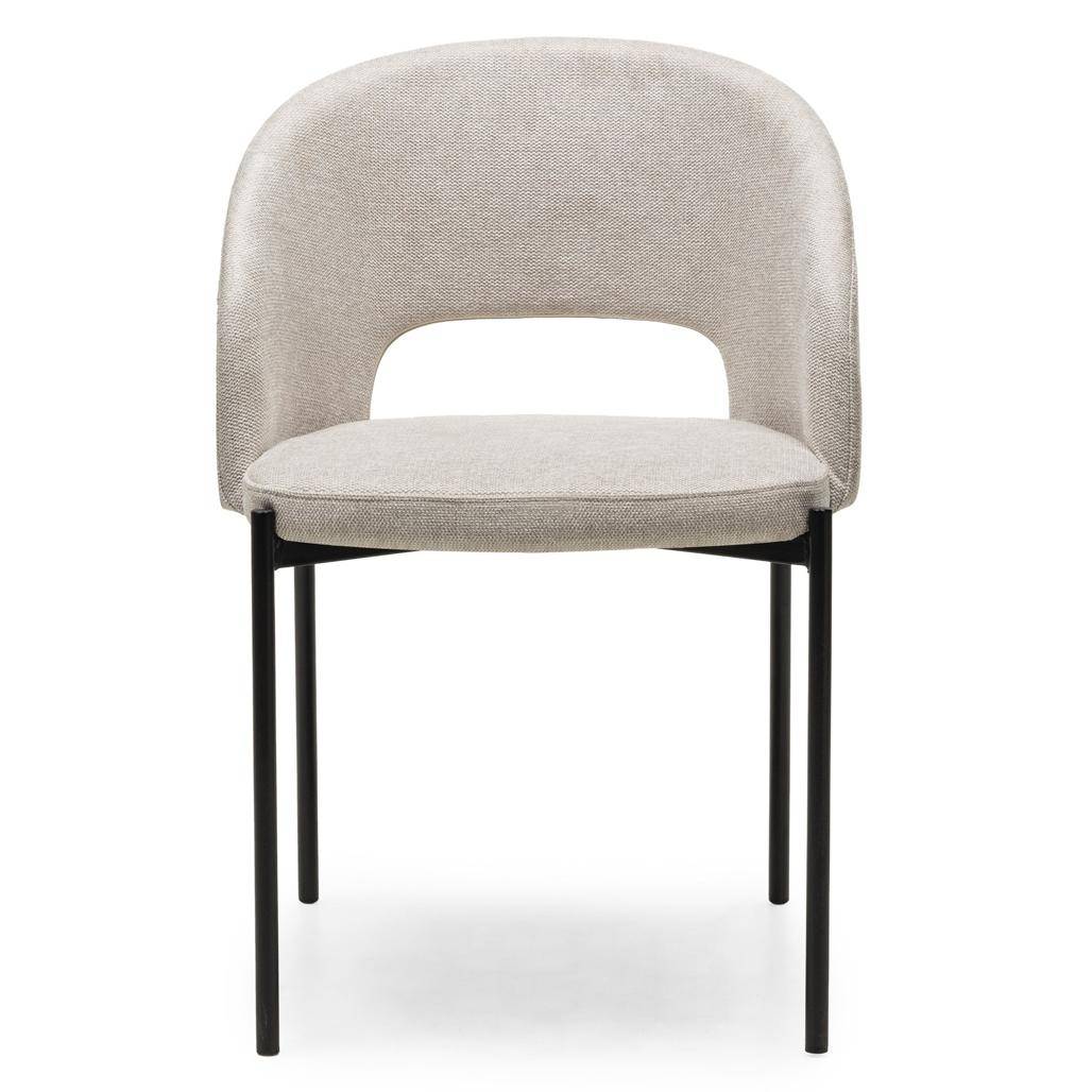 Sedia MORES beige con gambe nere