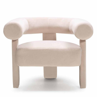 Poltrona ATYPIQUE, beige chiaro, velluto