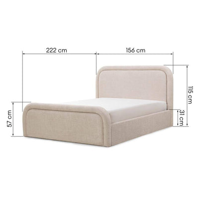 Polsterbett LORENZ 140x200 cm beige