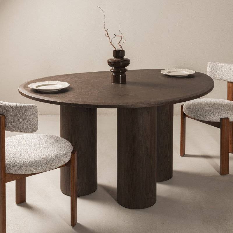 VISPI Tavolo da Pranzo 140 cm, Noce Scuro