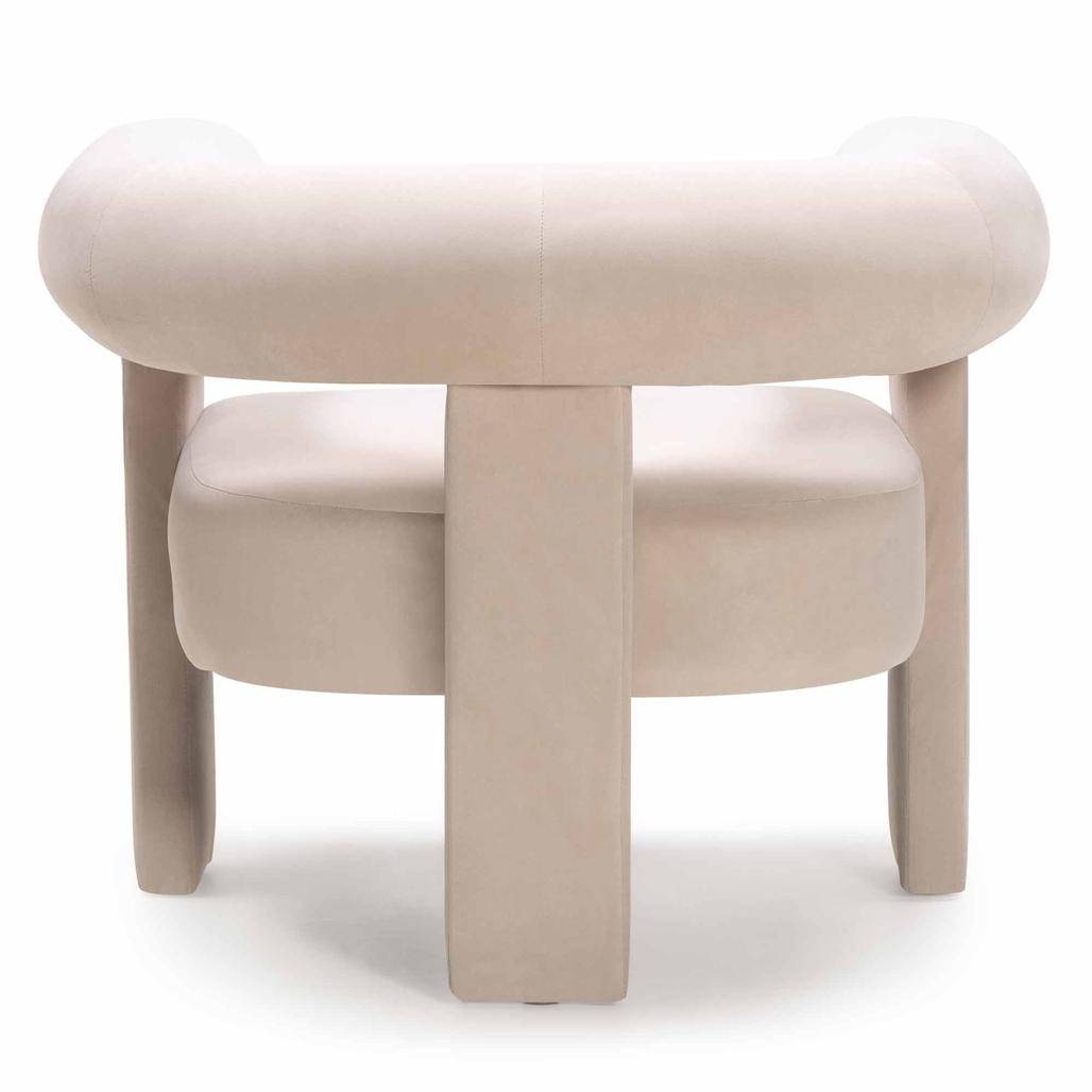 Poltrona ATYPIQUE, beige chiaro, velluto
