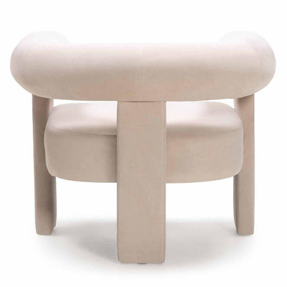 Poltrona ATYPIQUE, beige chiaro, velluto