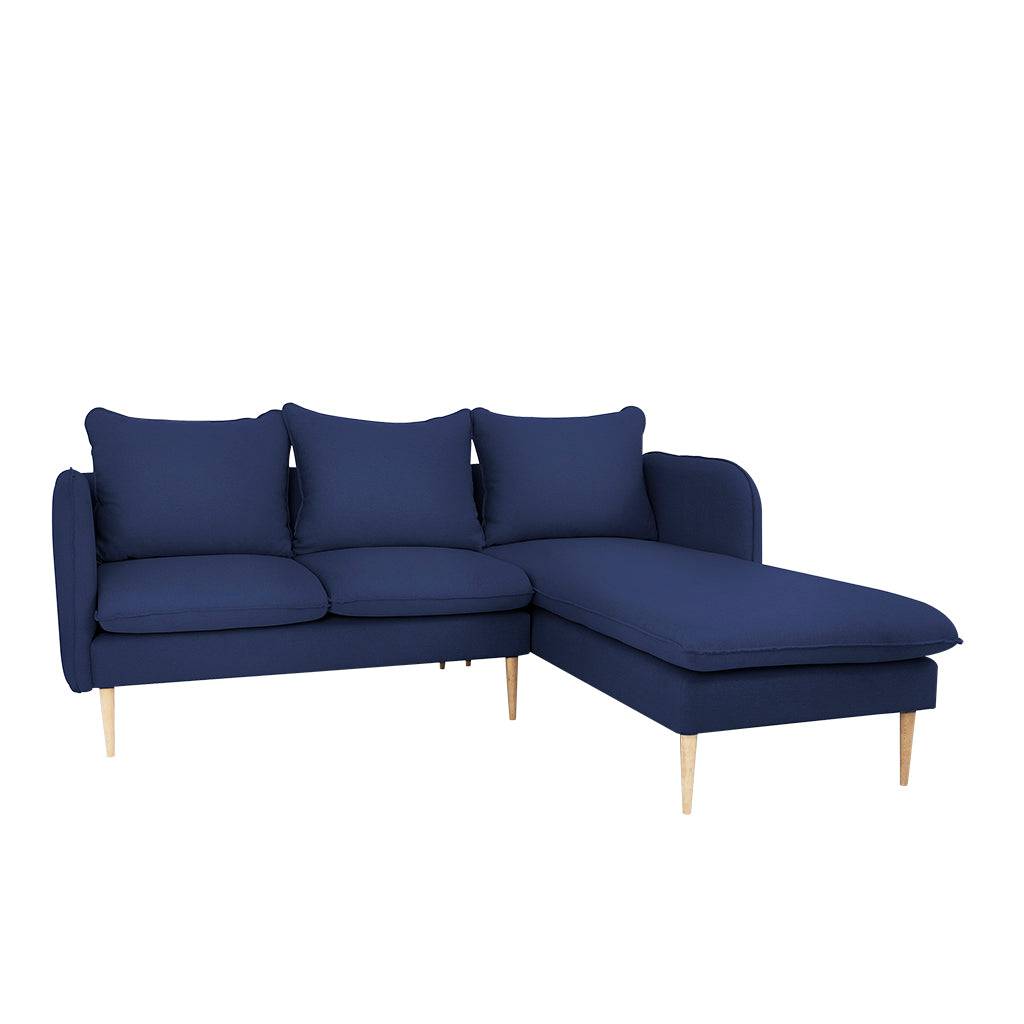 Divano ad angolo POSH P WOOD - Ink, legno naturale