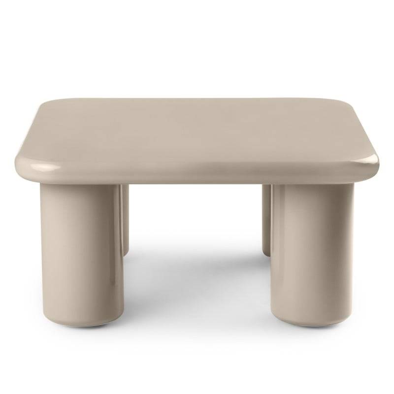 Tavolino MURIEN 70 cm, beige scuro, lucido