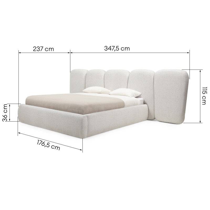 FANCY Polsterbett 160x200 cm Hellbeige
