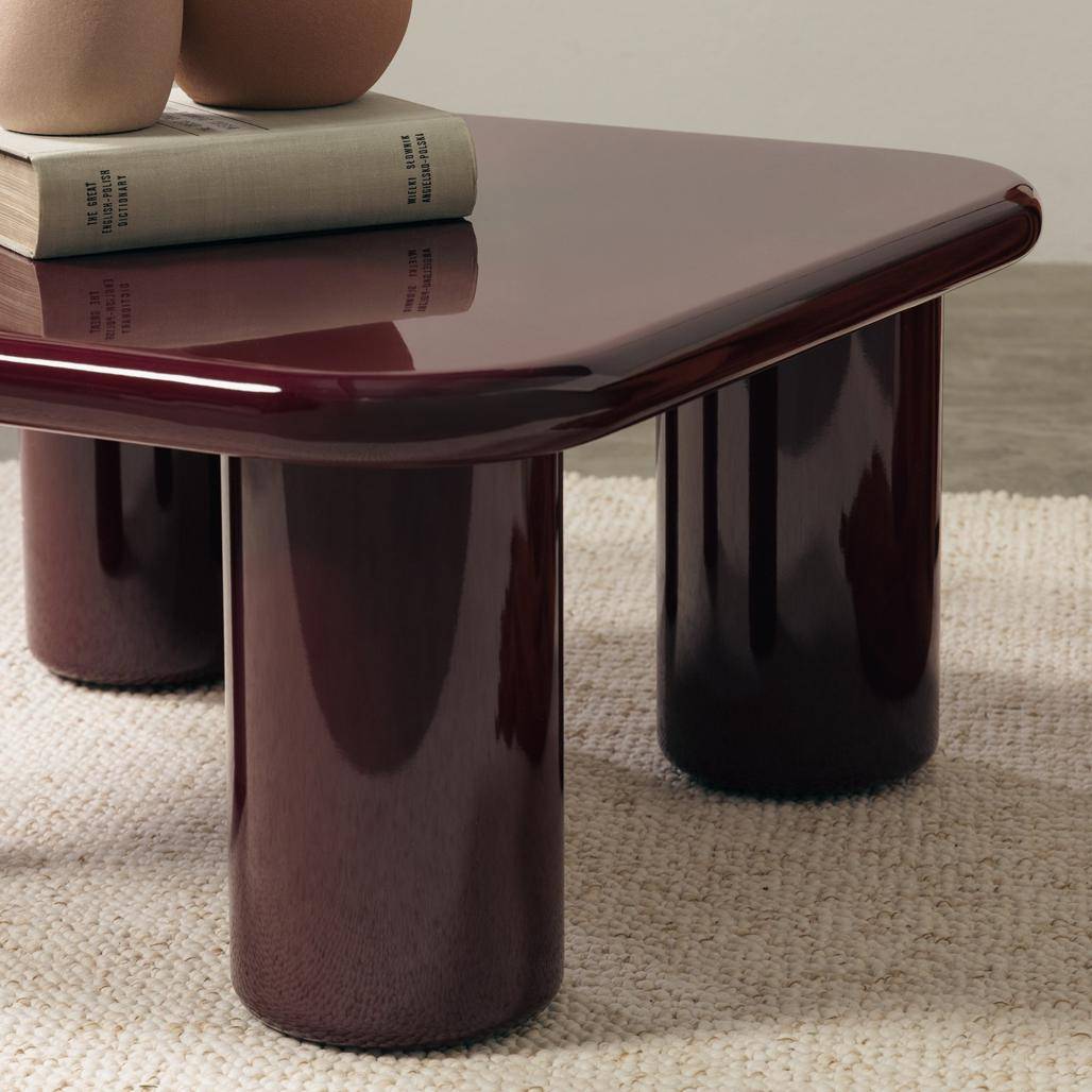 Couchtisch MURIEN 70 cm, Bordeaux/Kirsche
