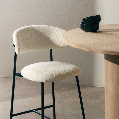 Barhocker LORO Creme mit Rückenlehne