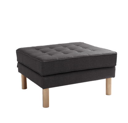 Pouf TOPIC WOOD 75, Carbon, Naturholz