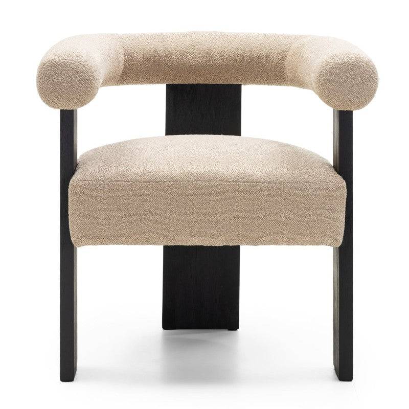 Sedia imbottita MARGARET Beige/Nero