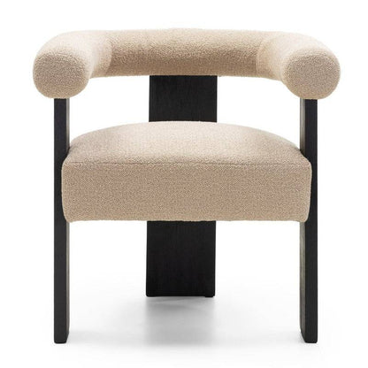 Sedia imbottita MARGARET Beige/Nero