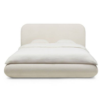Letto imbottito LUMIN 160x200 cm, beige chiaro